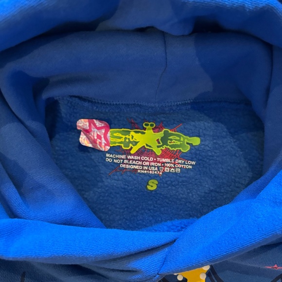 Spider Worldwide TC Web Hoodie Blue - Picture 3 of 3